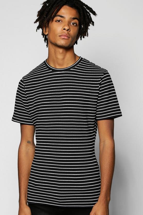 Muscle Fit Stripe T Shirt